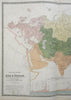 Asia & Europe Rivers of the World Danube Yangtze Volga Indus 1856 Info map