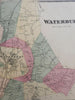 Waterbury Buck's Hill Hope Ville Connecticut 1868 F.W. Beers detailed city plan