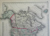 North America United States Mexico Canada 1876-9 O.W. Gray fine large map