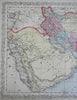 Arabian Peninsula Persia Iran Afghanistan 1857 DeSilver lovely decorative map