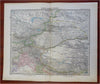 Central Asia Tibet China Gobi Desert Northern India 1899 Habenicht detailed map