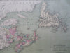 Canadian Maritimes Newfoundland Nova Scotia New Brunswick 1873 Williams map