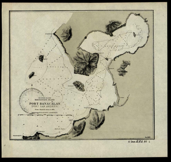 Port Banacalan San Andres Philippine Islands 1902 detailed nautical chart map