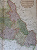 Belgium Netherlands west of Rhine Germany 1811 John Cary lovely large old map