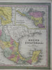 Mexico Central America Texas Guatemala Honduras Panama 1850 Cowperthwait map