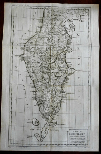 Kamchatka Peninsula Russian Empire East Asia 1760 Bellin map