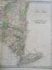 New York early large state map 1825 Buchon French Carey & Lea scarce lovely
