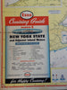 Esso Cruising Guide No. 6 New York State Hudson River Boating c. 1940's map