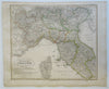 Northern Italy Kingdom of Piedmont Tuscany Parma 1855 Stulpnagel detailed map