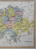 Switzerland Geneva Zurich Basel Berne 1823 scarce Ellis map