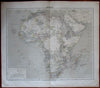 Africa Continent 1875 Fleming Nile source giant lakes hand color German map