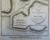 Oracle at Delphia Ancient Greek Religious Site 1805 Mawman engraved map