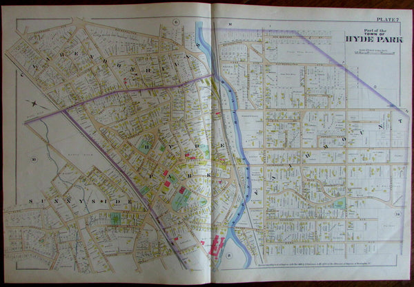 Hyde Park Neponset r. Fairmount Norfolk County Massachusetts 1888 detailed map