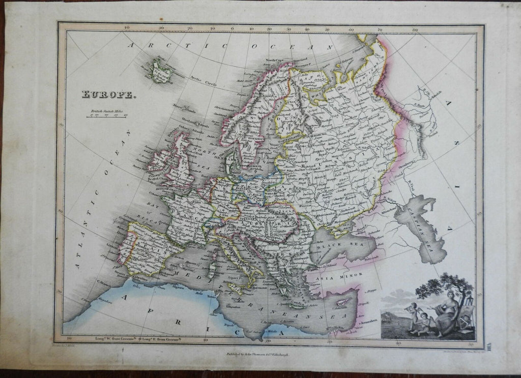 Europe Congress of Vienna France German Confederation Austria Russia 1822 map