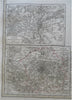 France Paris Nantes Marseilles Orleans Lyon 1855 Stulpnagel detailed 4 sheet map