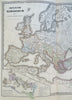 Contantine's Roman Empire Gaul Britannia Dacia North Africa 1865 historical map