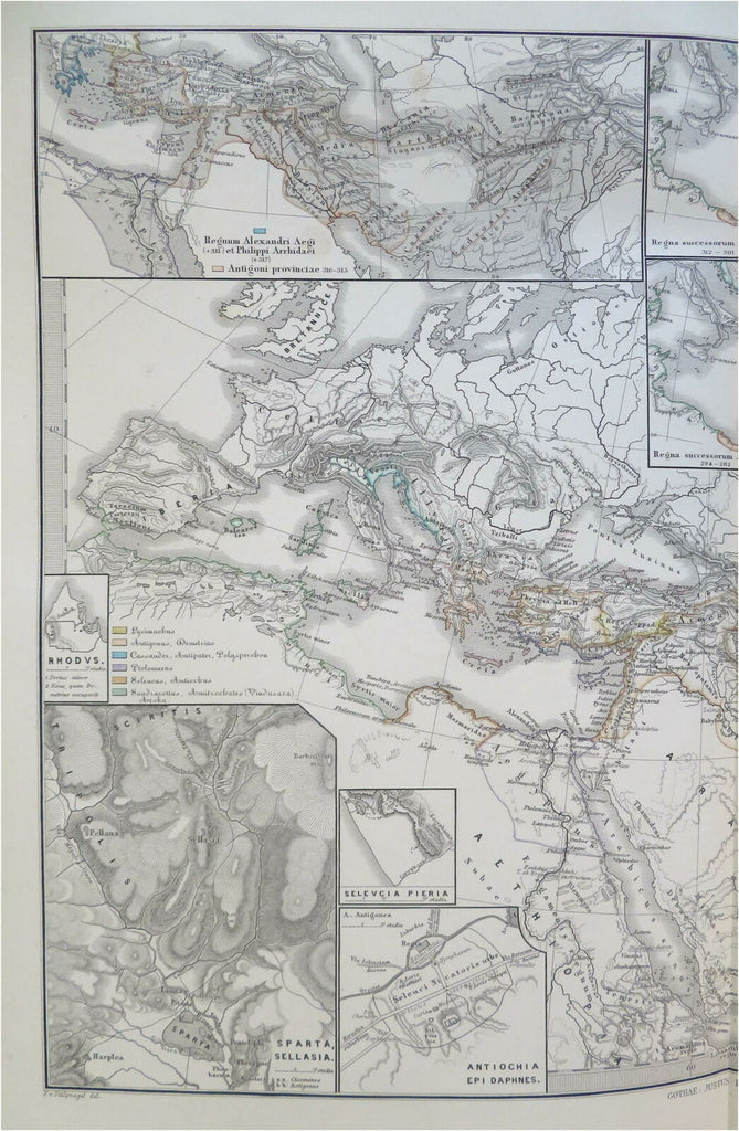 Ancient World Persia Alexander the Great Sparta Antioch 1865 historical map