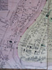 Shelburne Falls Franklin Co. Massachusetts 1871 Beers linen backed city plan