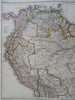 South America Brazil Peru Chile Argentina 1873 Ravenstein detailed 2 sheet map