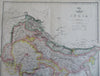 British Raj India Delhi Agra Calcutta Bombay Goa Madras c. 1856-72 Weller map