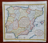 Spain & Portugal Andalusia Grenada Castile Aragon Catalonia c. 1800 Bowen map