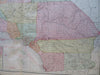 California Los Angeles San Francisco 1912 scarce huge Commercial Two Sheet Map