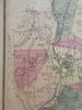 Waterbury Buck's Hill Hope Ville Connecticut 1868 F.W. Beers detailed city plan