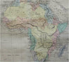 African Continent vast crazy Mts. of Moon c. 1850-8 Dufour engraved map