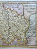 Quercy France County Map Cadurcium 1697 detailed scarce engraved map