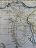 Egypt Nile River Cairo Alexandria Luxor Thebes 1793 Neele engraved map