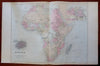Africa Continent Egypt Cape Colony Abyssinia Congo 1888 Bradley-Mitchell map