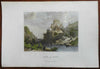 India River Scene Ruins of Ettaia Landscape View 1852 Mayer engraved print
