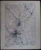 Providence Rhode Island Cranston Attleborough Massachusetts 1890 topo coast map