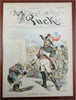 President Benjamin Harrison 1880's Puck Judge Political Cartoons x 7 prints