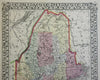 Maine County Map Portland Bangor Augusta Mt. Desert Island 1867 Mitchell map