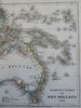 Indonesia Philippines Papua New Guinea Australia 1849 engraved map