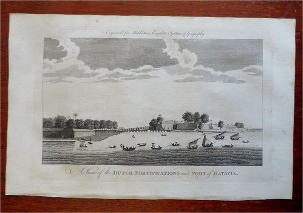 Batavia Dutch East Indies Colony Jakarta Indonesia c. 1780 engraved print