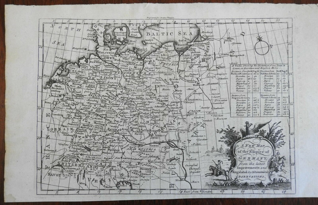 Holy Roman Empire Germany Austria Low Countries Bohemia 1768 engraved map