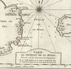Tierra del Fuego Magellan Straits South America Argentina 1753 old Bellin map