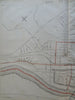 Holyoke Massachusetts City Plan Canals Cemeteries 1891 Walker map