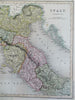 Italy Kingdom of Sardinia Lombardy Tuscany Papal States 1850 Archer 2 sheet map