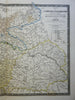 Holy Roman Empire Prussia Austria c. 1830's Brue large detailed map hand color