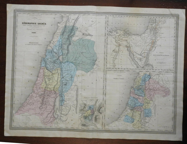 Holy Land Palestine Israel Roman Empire c. 1863 Dufour & Dyonnet folio map