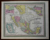 Mexico Central America Texas Guatemala Honduras Panama 1850 Cowperthwait map
