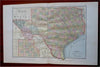 Texas State Map Western Counties El Paso 1887 Watson transitional map