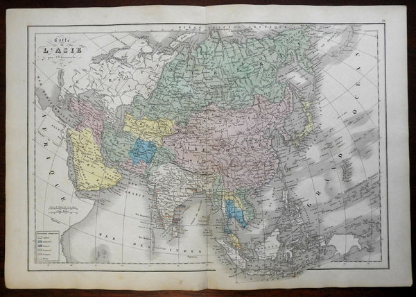 Asia Continent Ottoman Empire Qing Empire British Raj Japan 1859 Delamarche map