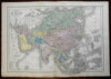 Asia Continent Ottoman Empire Qing Empire British Raj Japan 1859 Delamarche map