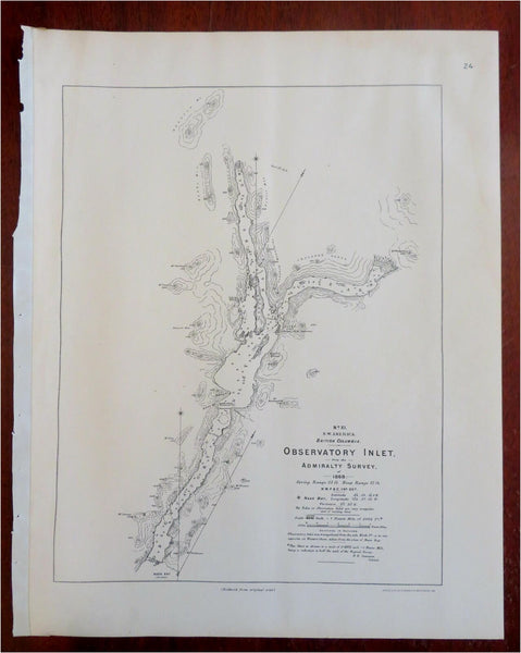 Observatory Inlet British Columbia 1903 Hoen historical map Alaska Tribunal