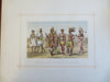 Senegambian & Zulu African Warriors Bechuana c. 1880 Blackie color ethnic view