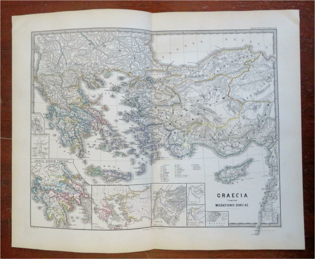 Eastern Mediterranean Doric Migration Greece Anatolia 1865 Menke historical map